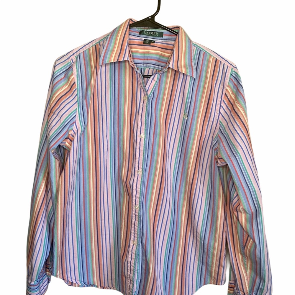 Lauren Ralph Lauren Vintage Pastels Button Shirt M